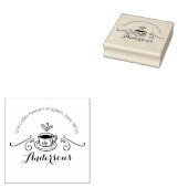 Teruggaveadres koffiekopje 	rubberstempel (Gestempeld)