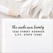 Teruggaveadres naam penseelscriptfamilie etiket (Insitu)