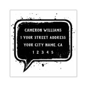 Teruggaveadres spraakbubbel rubberstempel (Afrduk)