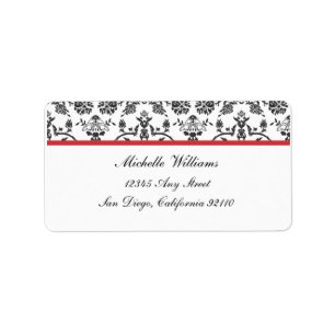 Teruggaveadreslabel Damask Etiket