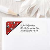 Teruggaveadreslabel rood Voetbal Etiket (Insitu)