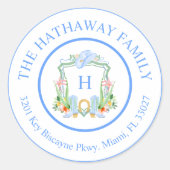 Teruggaveadreslabel Southern Crest Ronde Sticker (Voorkant)