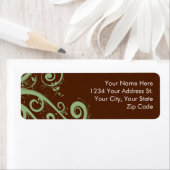 Teruggaveadreslabels van Chocolate Mint Etiket (Insitu)