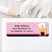 Teruggaveadreslabels van de bakpartij etiket (Insitu)