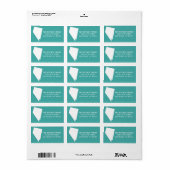 Teruggaveadreslabels van Nevada State - Turquoise Etiket (Full Sheet)