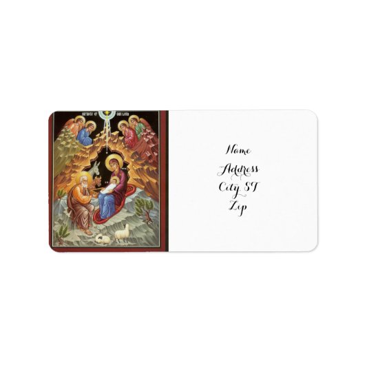 Teruggaveadreslabels van scène van manager etiket (Voorkant)