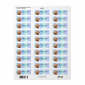 Teruggaveadreslabels van spoodle etiket (Full Sheet)