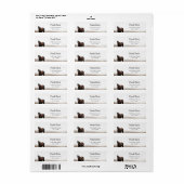 Teruggaveadreslabels voor paarden etiket (Full Sheet)