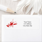 Teruggaveadreslabels voor rode kreeft etiket (Insitu)