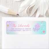 Teruggaveadreslabels voor zeemeerminnen onder de Z Etiket (Insitu)