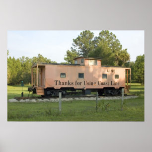 Teruggetrokken Druk Caboose Poster