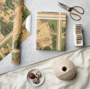  teruggezette gevechtskaart van Gettysburg, 1863 Cadeaupapier