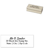 Terugkeer adres script minimalist professional 	rubberstempel (Gestempeld)