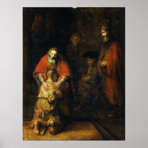 Terugkeer van de prodigal Son door Rembrandt Poster