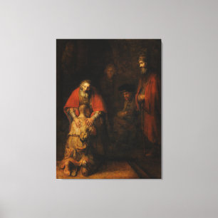 Terugkeer van de prodigal Son door Rembrandt van R Canvas Afdruk