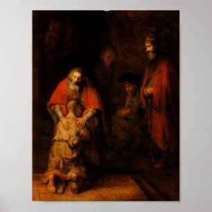Terugkeer van de prodigal Son - Rembrandt - Poster
