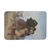 Terugkeer van de visser (door Rudolf Jordan) Badmat (Voorkant)