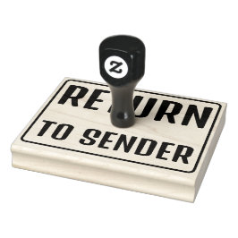 TERUGKEER VAN DE ZENDER 	RUBBERSTEMPEL