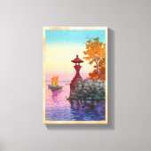 Terugkeer van Sailboot in Yabase Tsuchiya Koitsu h Canvas Afdruk (Voorkant)