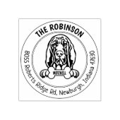 Terugkeeradres bloedhond 	rubberstempel (Afrduk)