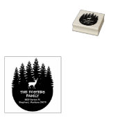 Terugkeeradres boshertenfamilie 	rubberstempel (Gestempeld)