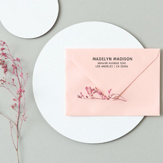 Terugkeeradres Moderne Minimale naam Rubberstempel