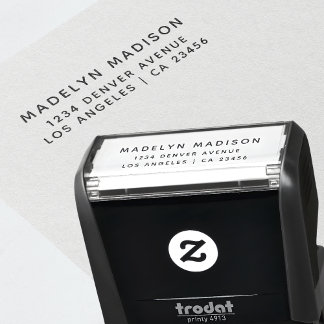 Terugkeeradres Moderne Minimale naam Zelfinktende Stempel