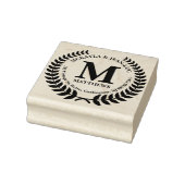 Terugkeeradres Monogram Klassieke Laurel krans Rubberstempel (Stempel)