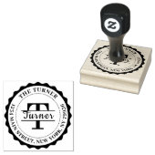 Terugkeeradres monogram 	rubberstempel (Gestempeld)