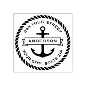 Terugkeeradres van de randnaam van de ankerbanner 	rubberstempel (Afrduk)