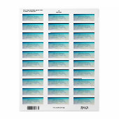 Terugkeeradres voor kustwateren Living Script Etiket (Full Sheet)