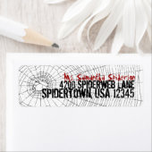Terugkeeradresetiket, Spiderweb, Halloweenpartij Etiket (Insitu)