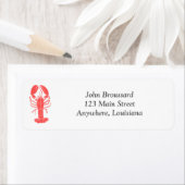 Terugkeeradreslabel voor langoesten etiket (Insitu)