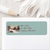 Terugkeeradreslabels voor kerstavond etiket (Insitu)