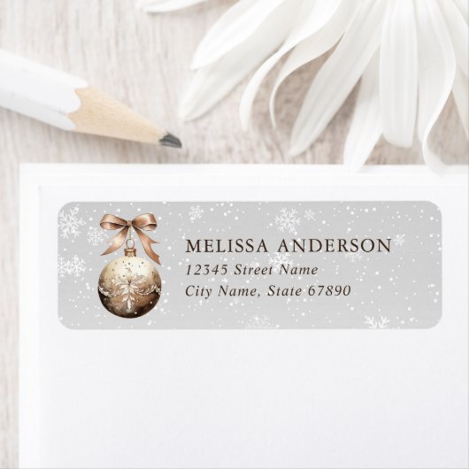 Terugkeeradreslabels voor kerstversiering etiket (Insitu)