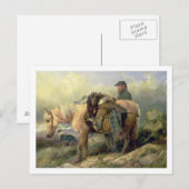 Terugkeren uit de heuvel, 1868 briefkaart (Voorkant / Achterkant)