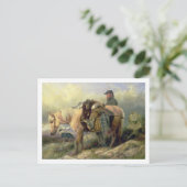 Terugkeren uit de heuvel, 1868 briefkaart (Staand voorkant)