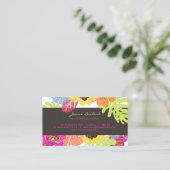 TERUGKOUDE TROPISCHE STROMEN/DIGE ACHTERGROND VISITEKAARTJE (Staand voorkant)