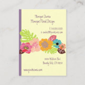 TERUGKOUDE TROPISCHE STROMEN/DIGE ACHTERGROND VISITEKAARTJE (Achterkant)