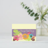 TERUGKOUDE TROPISCHE STROMEN/DIGE ACHTERGROND VISITEKAARTJE (Staand voorkant)