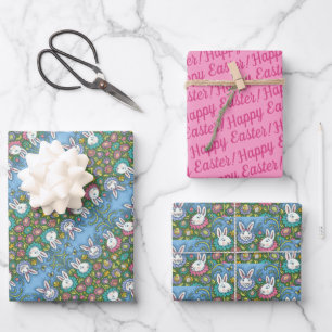 TERUGMAKERE EGG GARDEN, BUNNY RABBIT FLOWERS INPAKPAPIER VEL