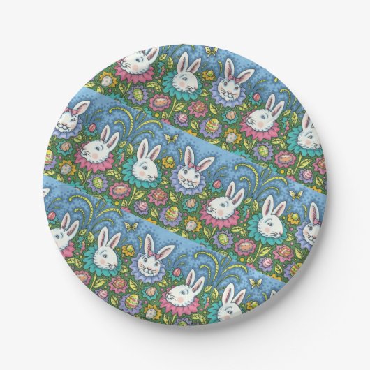 TERUGMAKERE EGG GARDEN, BUNNY RABBIT FLOWERS PAPIEREN BORDJE (Voorkant)