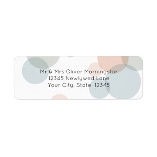 TERUGNAADRES Moderne Confetti Stippen Etiket