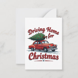 Terugrijden naar huis voor Kerstmis Vrachtwagen Ke Notitiekaartje