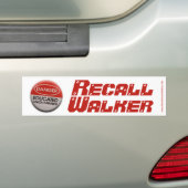 Terugroepactie Scott Walker Bumpersticker (Op auto)