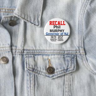 Terugroeping NJ-gouverneur Murphy (bewerken voor e Ronde Button 5,7 Cm