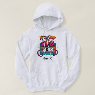 Terugspoelen naar de Chaos Gen X Retro Cassetteban Hoodie