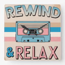 Terugspoelen & Relax Retro Cassettebandje Art