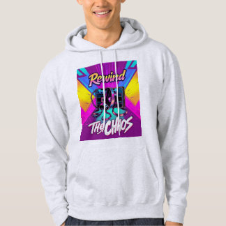 Terugspoelen van de Chaos Gen X 80s Cassette Hood Hoodie