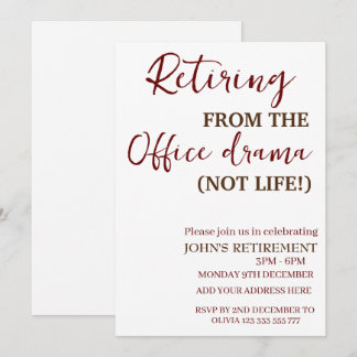 Terugtreden uit de kantoor drama grappige pensioen kaart